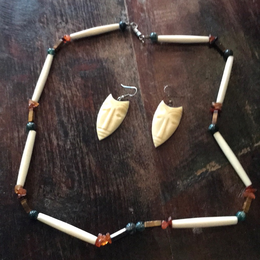 Necklace and earrings